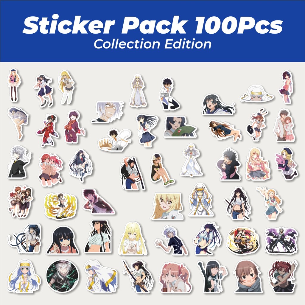 

Hot Stiker Anime Series Certain Magical Index Character Mix Lucu Anti Air Stikers Berperekat Waterproof Sticker Decal Buat Motor Helm Buku Journal Koper Casing HP Laptop Botol Minum
