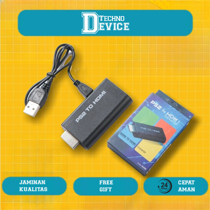 PS2 To HDMI Adaptor Converter HDMI PS2 Resolusi HD 720 1080P
