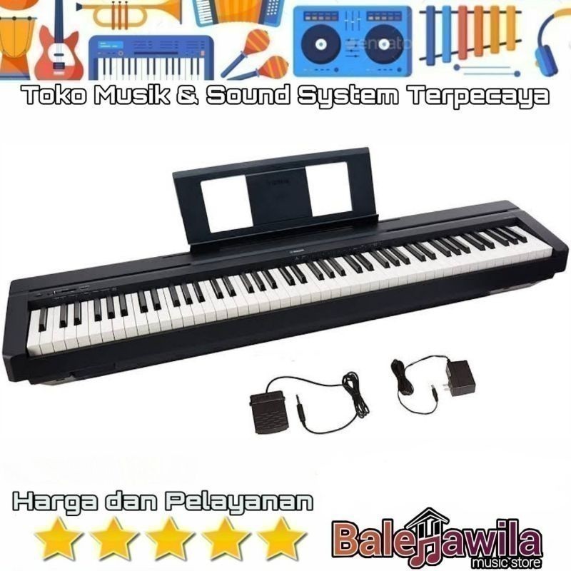 Digital Piano Yamaha P45 P 45 Keyboard Only Garansi Resmi Bonus Sesuai Gambar