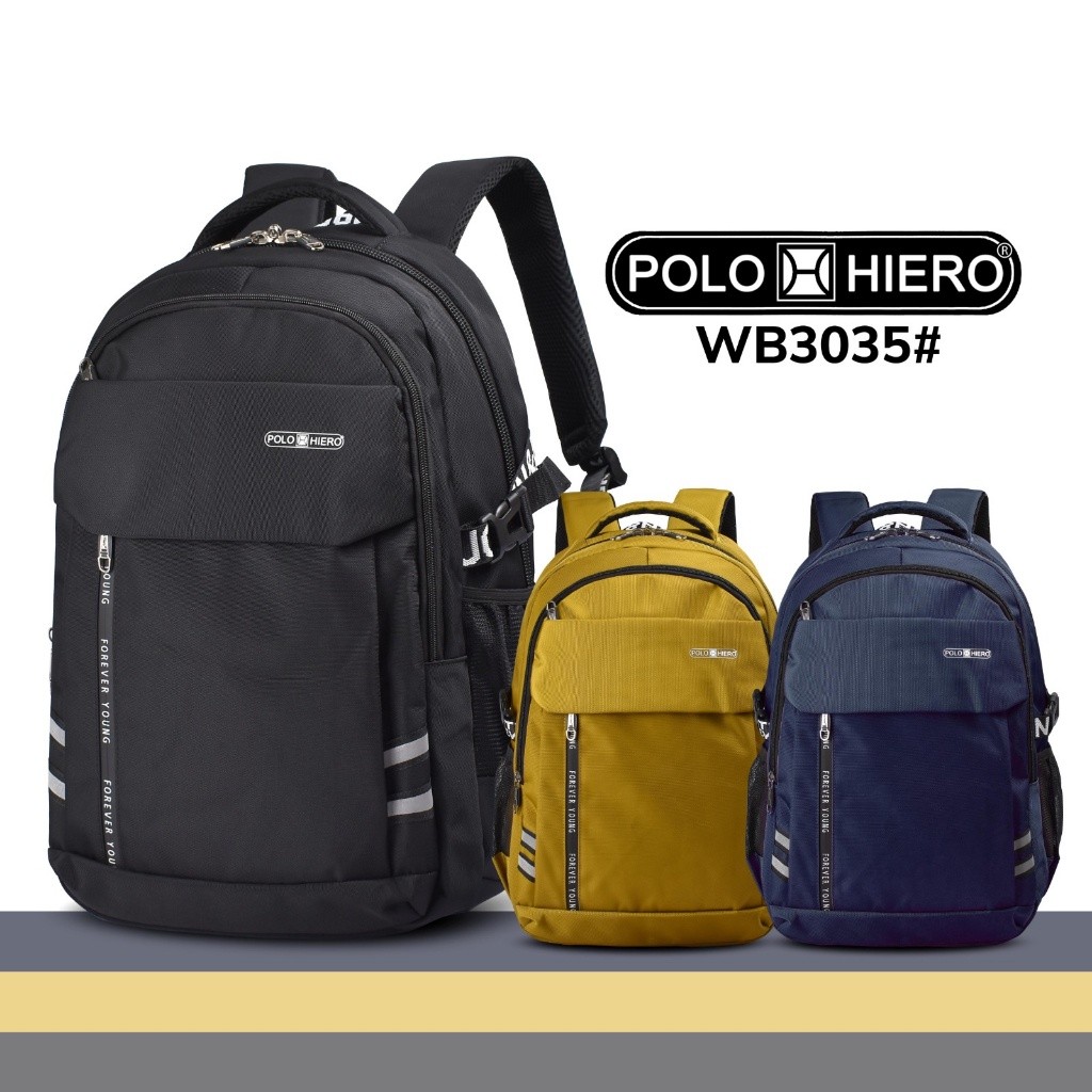 Polo Hiero Tas Ransel Laptop Polo Hiero 3035 Tas Sekolah