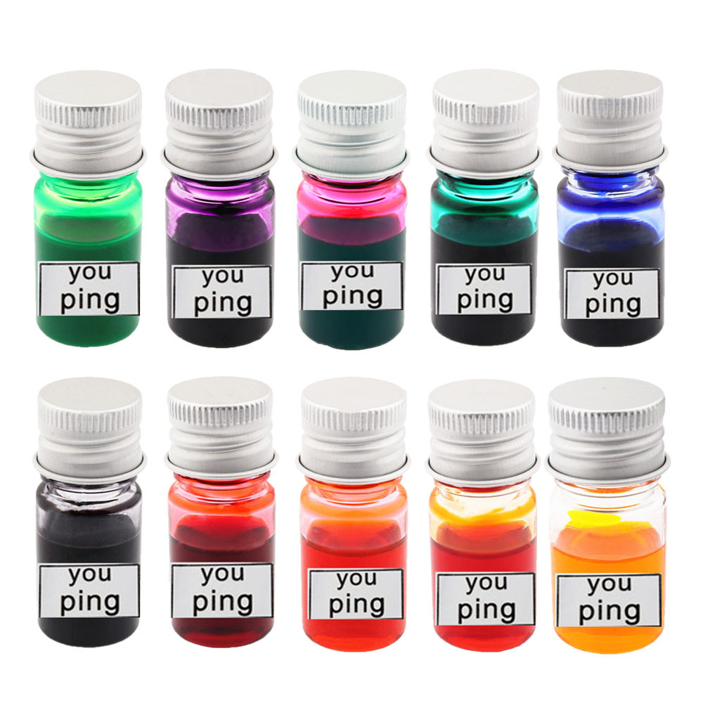 

New High Quality 10 Colors 5ml bottled ink Supplies Fountain Pen Refill Cartridge Office School Student Stationery Bottle