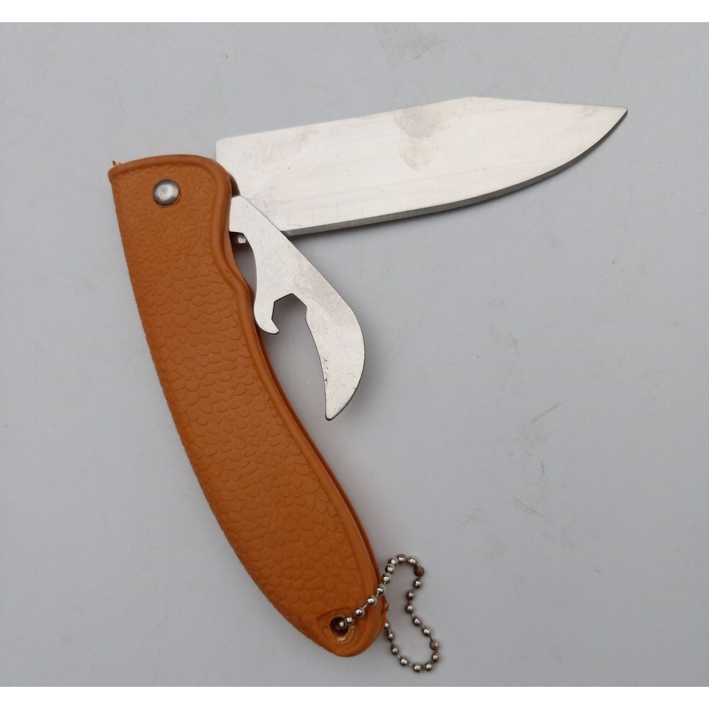 Pisau Lipat Serbaguna Lipat Camping Outdoor Pisau Buah Portabel Tajam Stainless