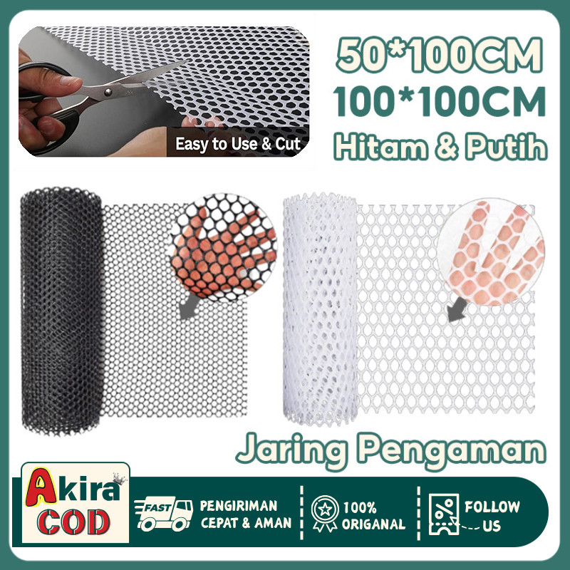 Jaring Kawat Plastik HDPE Bentuk Kotak Jaring Pagar Plastik Safety Net