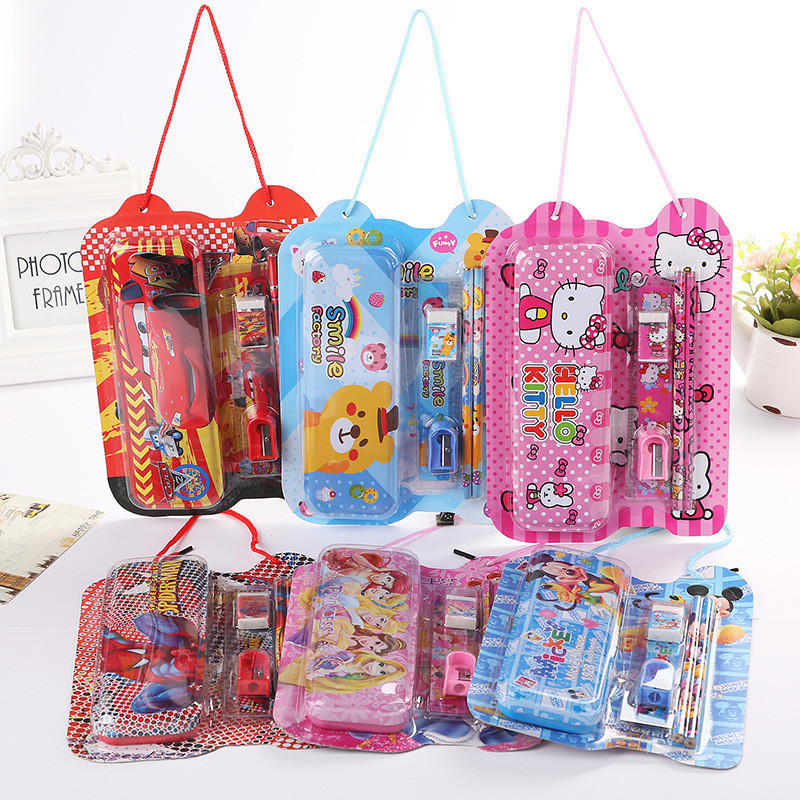 

ALAT TULIS KOTAK PENSIL PAKET LENGKAP UNTUK MENULIS 1 SET ISI 6 PC