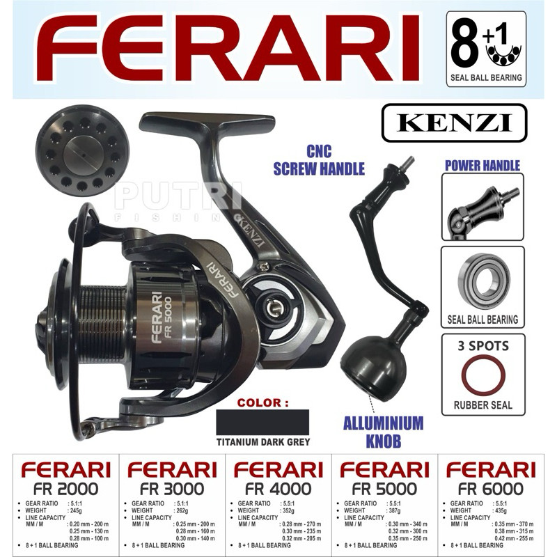 Reel KENZI FERARI FR Reel 2000 3000 Power Handle