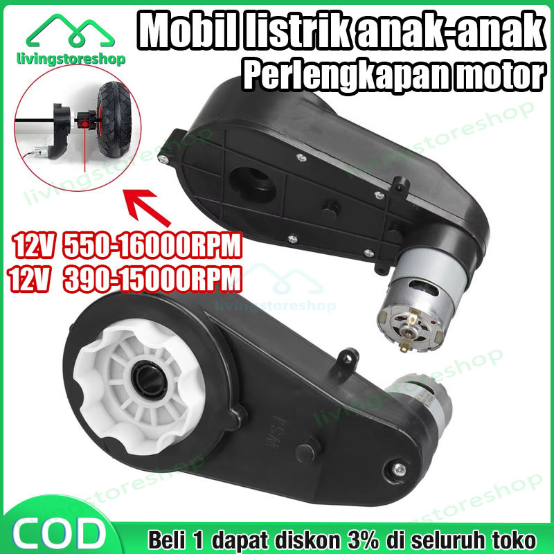 Gearbox Dinamo Mobil Aki 12 Volt 12000/15000/18000rpm / Gearbox Setir Mobil Aki / Gear Box Motor 550