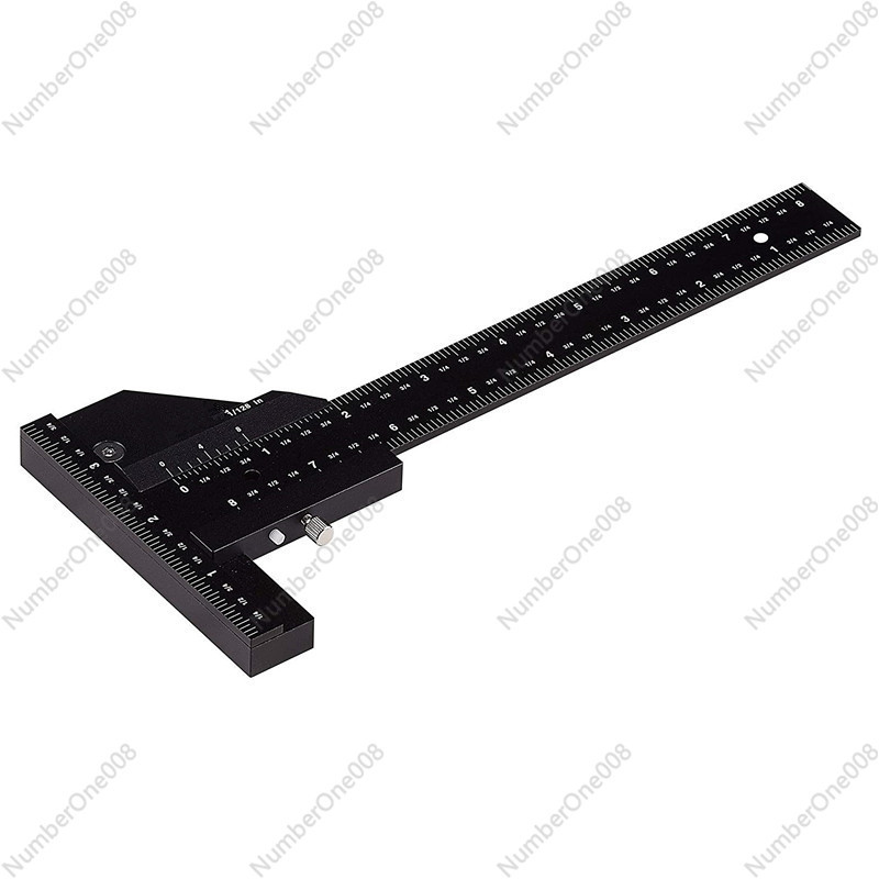 

Woodworking Multifunctional Scribing Ruler, Aluminum Alloy T-Ruler, Woodworking Scriber
