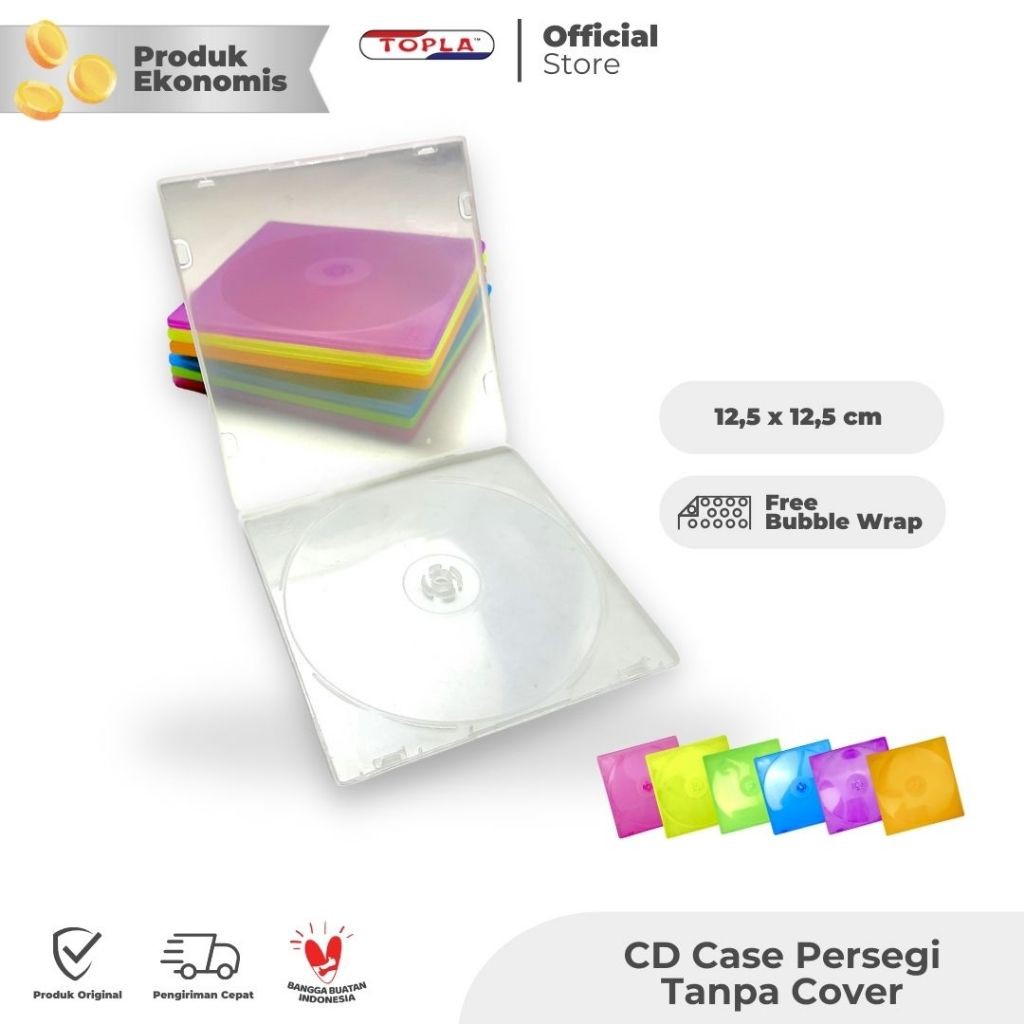 

TOPLA Case Segi A CD/DVD - Tempat Penyimpanan Berkualitas Bahan Mika