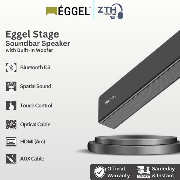 Eggel Stage SoundBar Sound Bar with Built-In Woofer