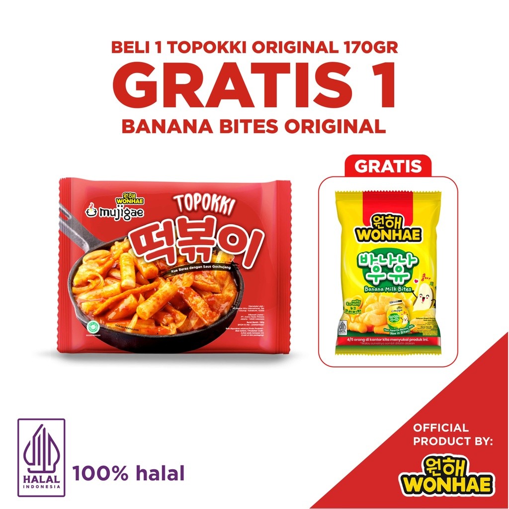 

PROMO BELI 1 Topokki GRATIS 1 Banana MIlk Bites