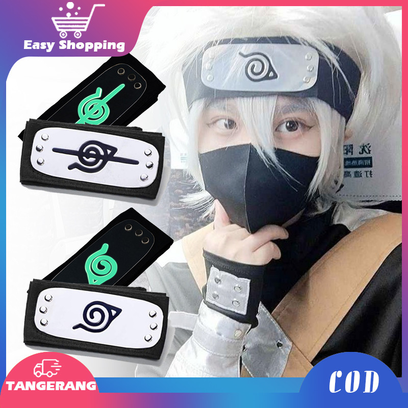Headband Naruto Luminous Headband Naruto Ikat Kepala Naruto Kakashi Itachi Sasuke Aksesori Cosplay