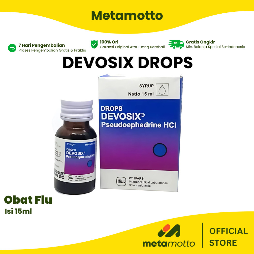 Devosix Drops 15 ml - Sirup Obat Flu dan Pilek Bayi - Metamotto