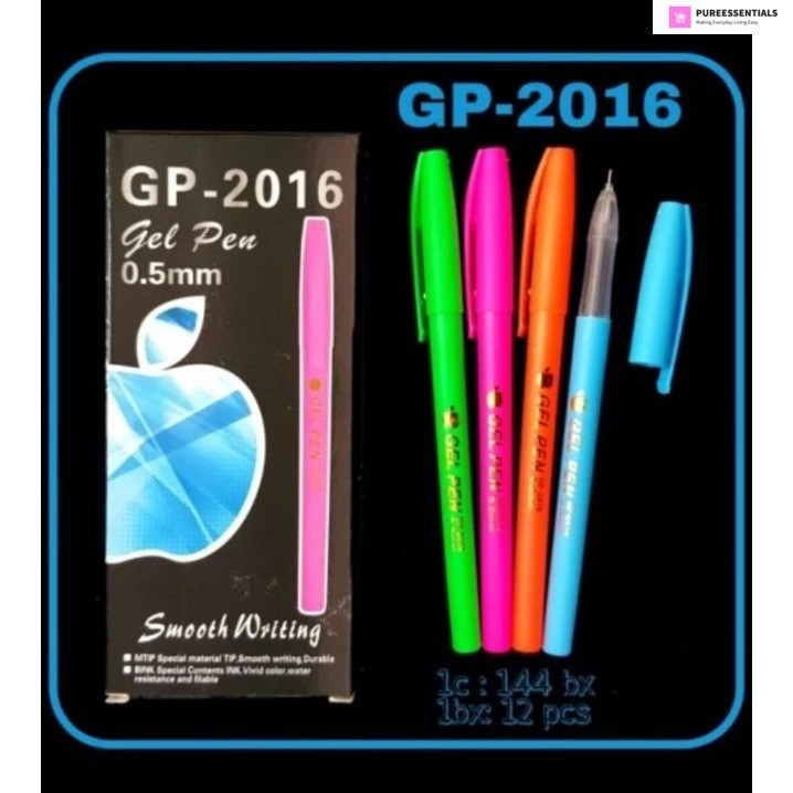 

Pulpen Gel GP-2016 0.5 mm Pena Gel Hitam Ballpoint Bolpen Gel Ink Pen ( isi 12pcs )