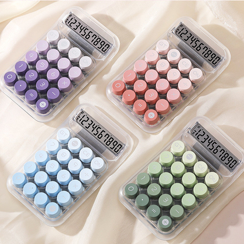 

1pc Cute Calculator Graent 10 Bit Desktop Calculator, Suitable for Business Offices and Homes (battery Powered)