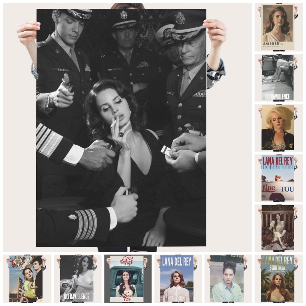 

American Female Singer Model Lana Del Rey Star Poster Pop Music Album Cover High Quality Home Decoration Painting Wall Art