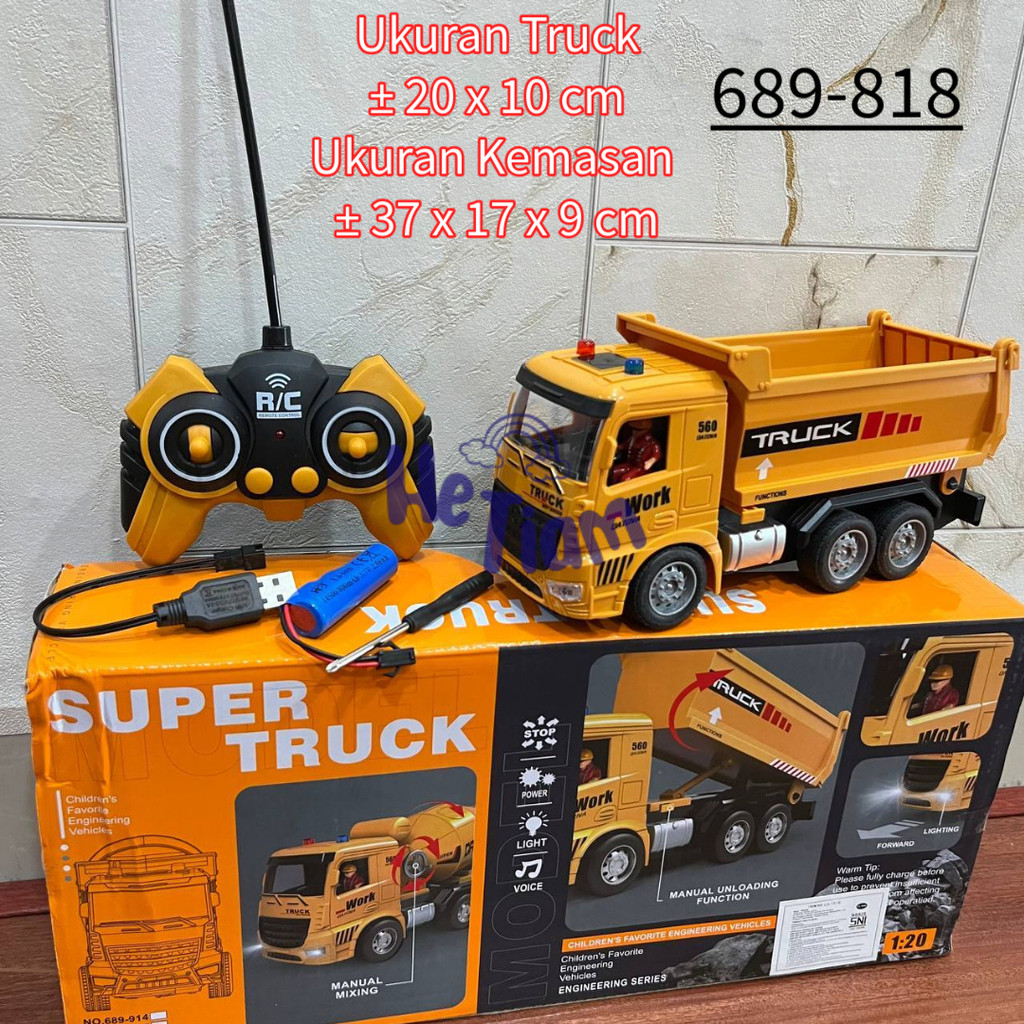 PromoMainan RC Dump Truck Remote Control / RC Dump Truk Pasir / Remote Control Truk