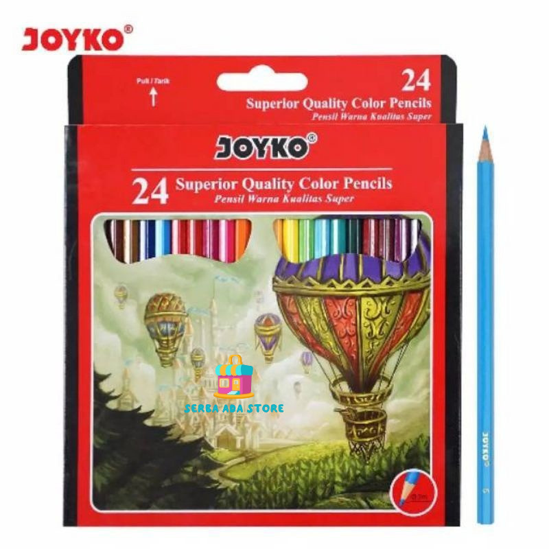 

1 Set Pensil Warna Joyko 24 Warna Panjang CP-101 High Quality Colour Pencil CP101 - SAS88