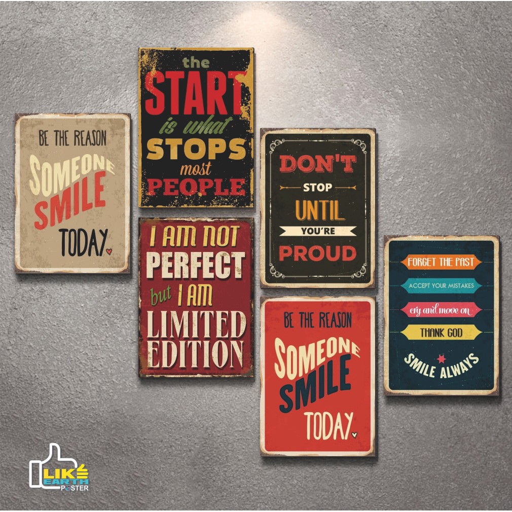 Poster Dinding Kayu tebal 6mm Aesthetic quotes motivasi inspirasi sukses sign pajangan kamar cowok