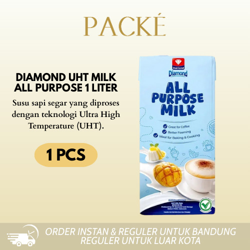 

Diamond Uht Milk All Purpose / Rasa Full Cream Barista Blend 1 Liter