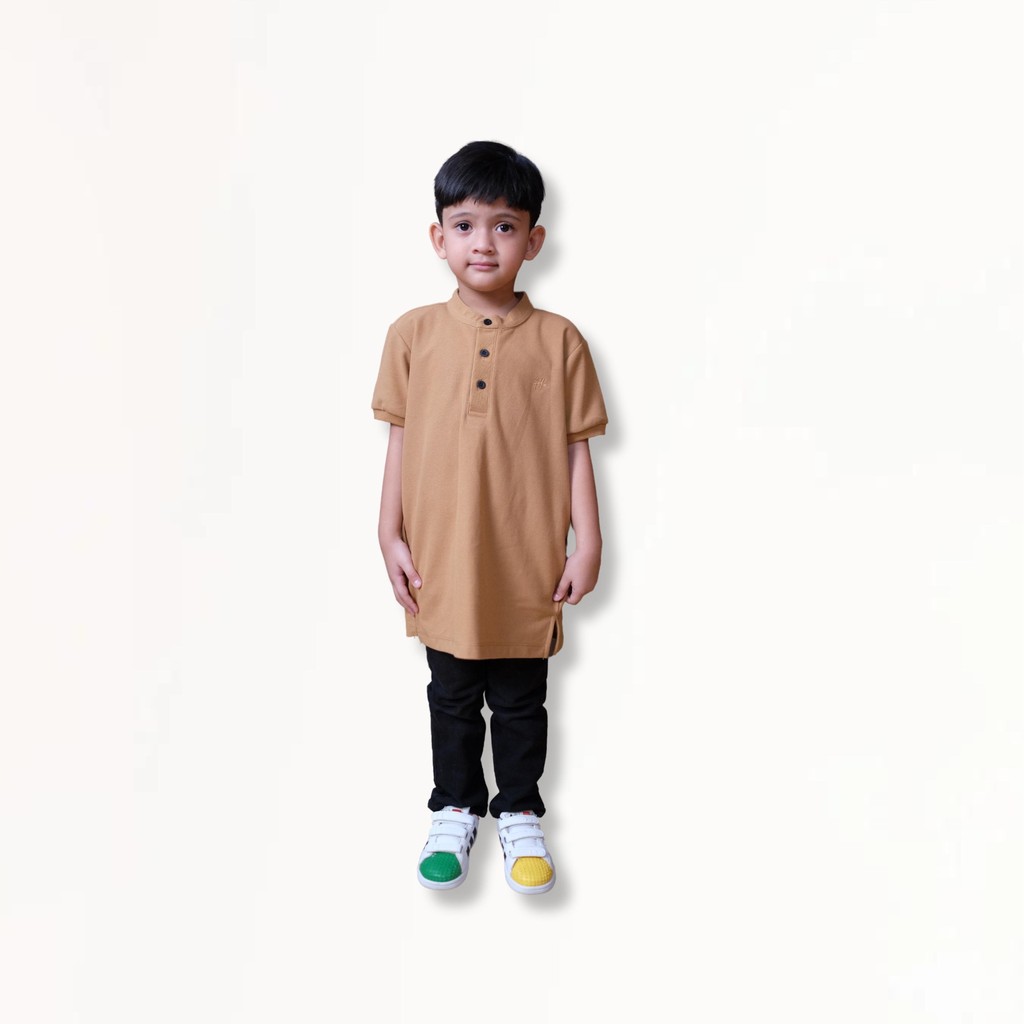 Heaven Lights Men Kurta Chiangi Kids - Almond