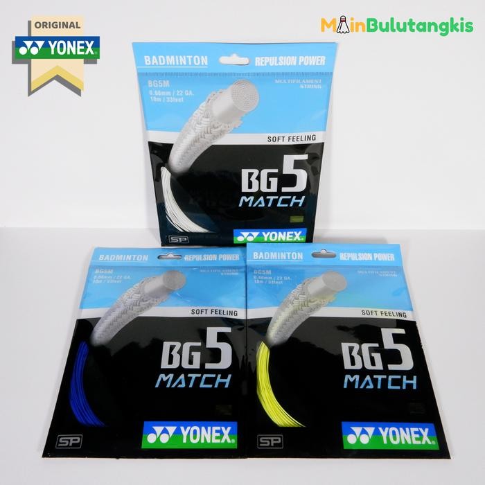 [Best Seller] Senar Raket Badminton YonexSP BG 5 Match Original 100% - Putih