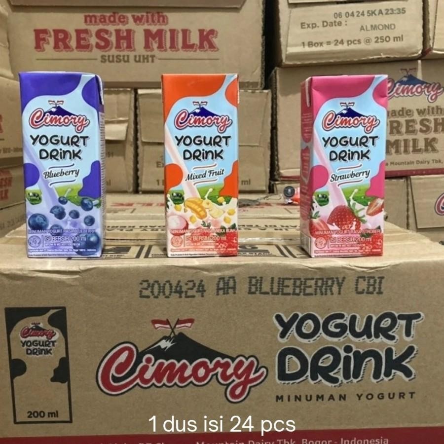 

Cimory Yogurt Drink Per Dus ( 24 x 200ml ) Rasa Strawberry / Blueberry / Mixed Fruit / Mix