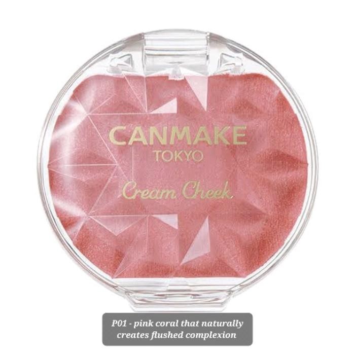 Canmake Cream Cheek Blush - P01 Peach Dazzle