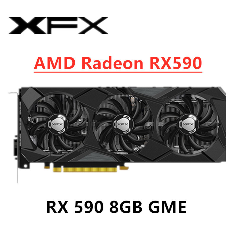 XFX RX 590 580 8GB GDDR5 Graphics Cards GPU Radeon  AMD Radeon RX590 GME 8GB  AMD Video Card Desktop