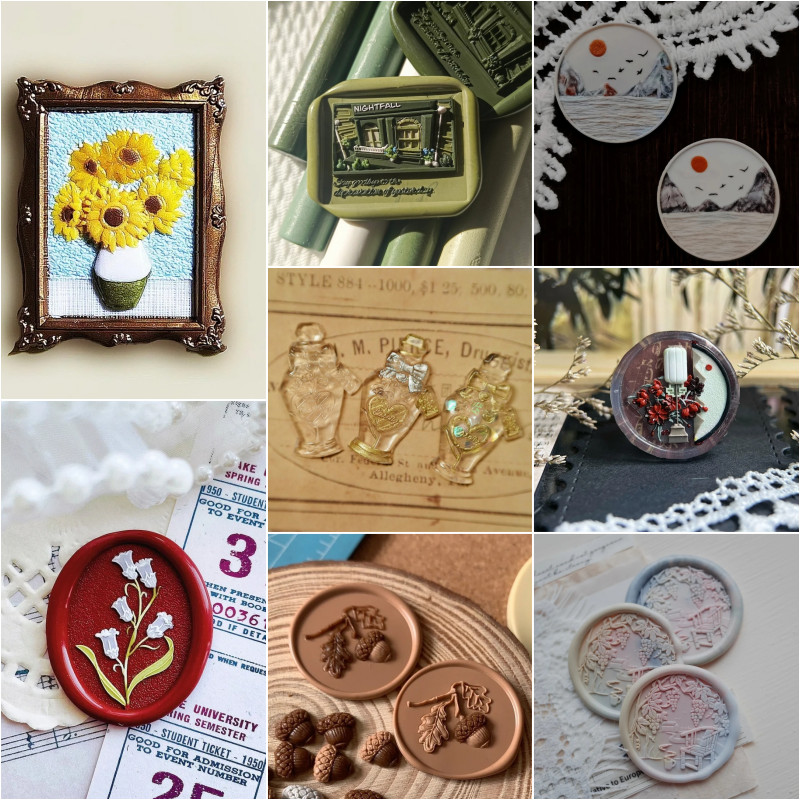 

Diy Toys Fire Seal Starfish Chestnut Perfume bottle Stamp Engraved Cute Stamp Head Special Copper Head Gift Invitation Envelope