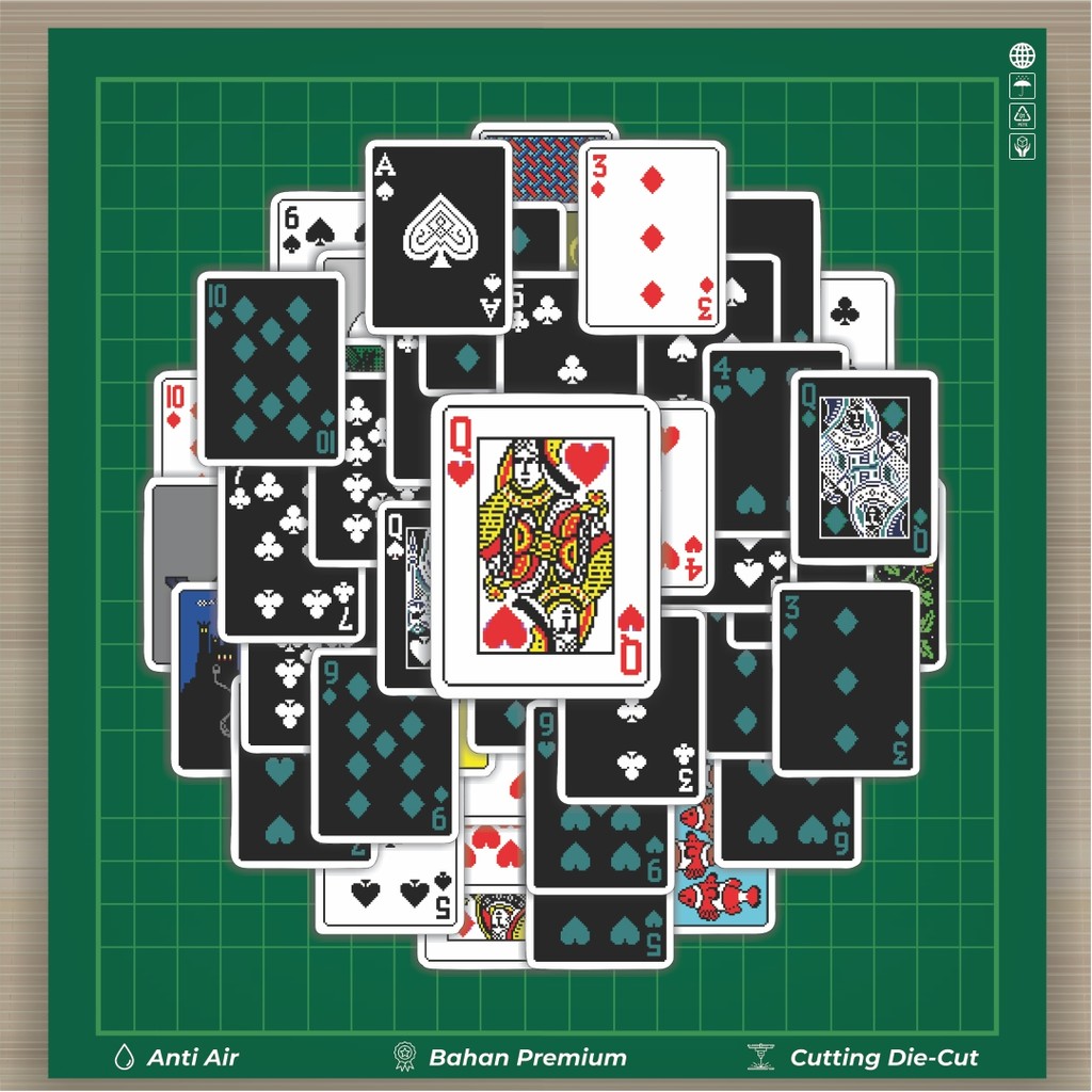 

HOT 50 PCS STIKER Stiker Kartu Poker V6 Stiker Fashion Cars Decal Dingin Kartu Album Custom Vinyl Anti Air- Sticker Aesthetic Buku Journal Koper Casing HP Tablet Laptop Helm Motor Botol Minum