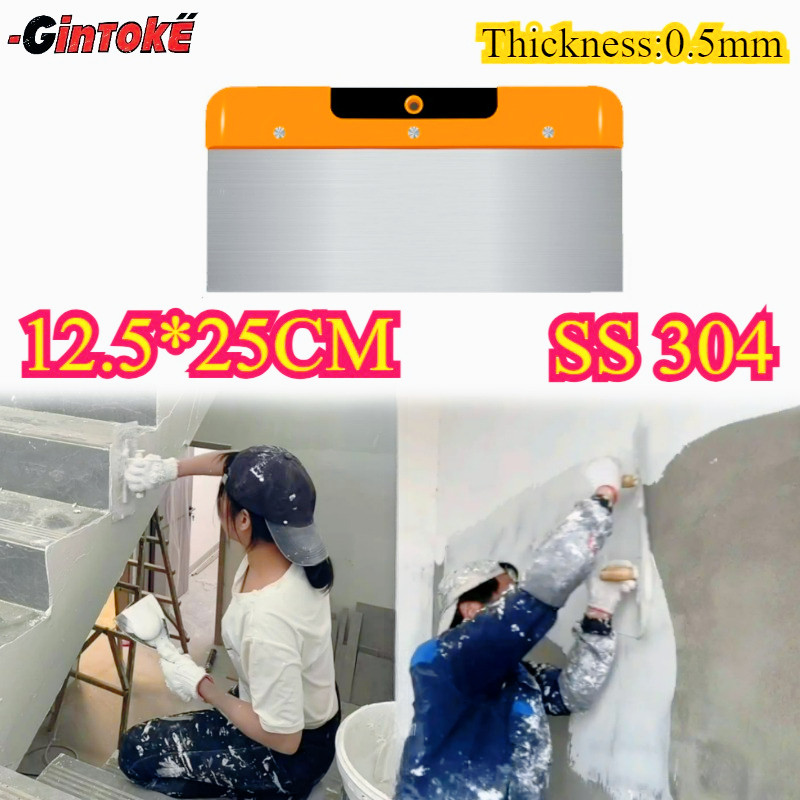 25CM Kape Stainless/Kape Gypsum Stainless/ Pisau Stainless Reparasi Dempul/Scraper Dempul/Gypsum Kap