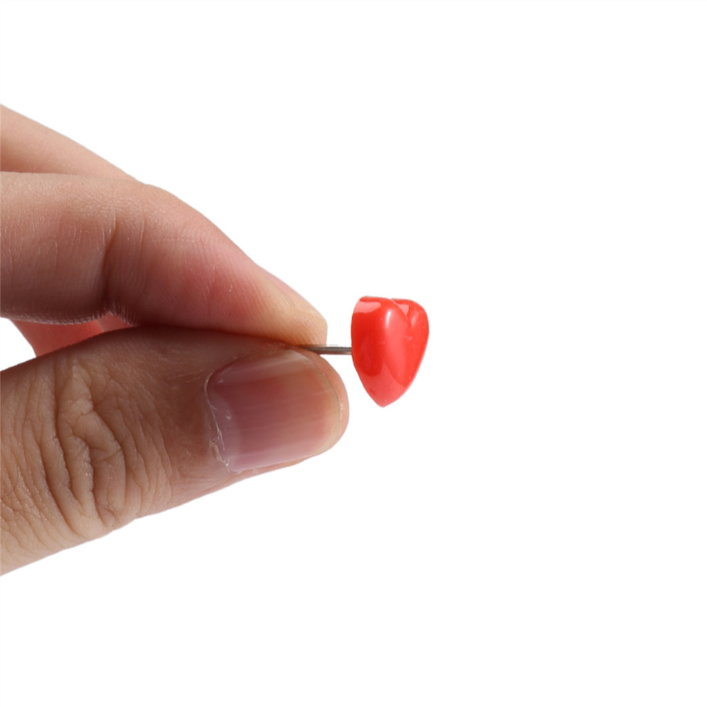

50 PCS Heart Push Pins, Red Bulletin Boards Thumb Tacks, Pink Cute Wall Tacks Decorative for Cork Board Home and Office