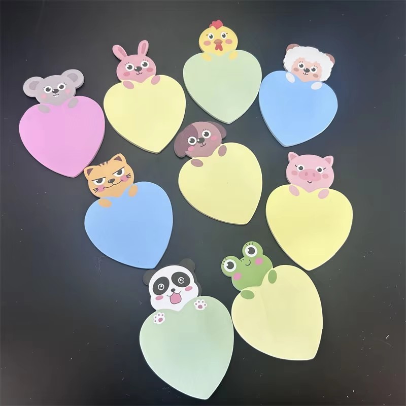 

13pcs Sticky Note Random Styles Cute Cartoon Memo Pad Self-adhesive School Supplies Reminder Notes Office Stationery Sticker