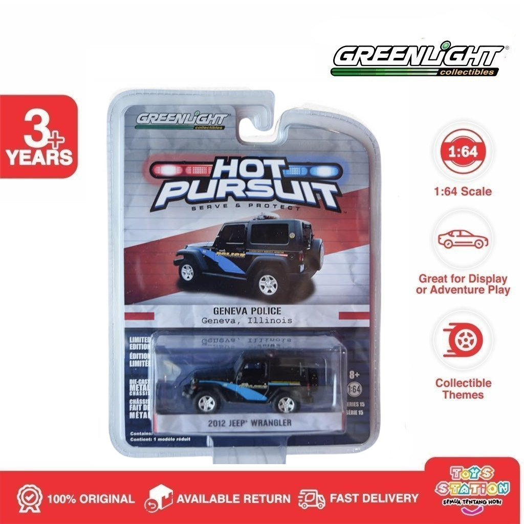 Greenlight Hot Pursuit 2012 Jeep Wrangler