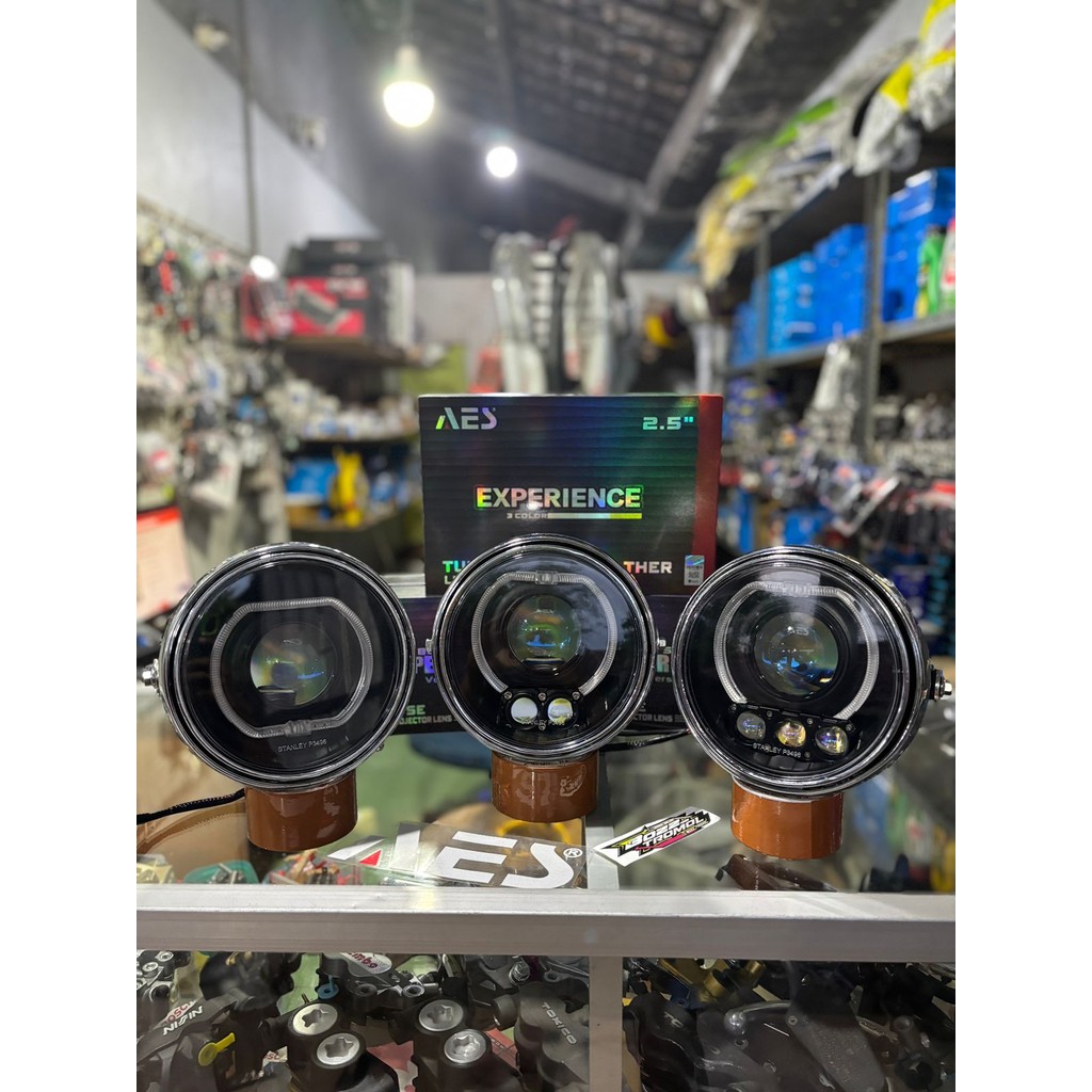 Lampu Biled Ninja SS AES Turbo experience ALLWEATER 3 WARNA  55/65watt  Pemasangan Pakai Braket bile