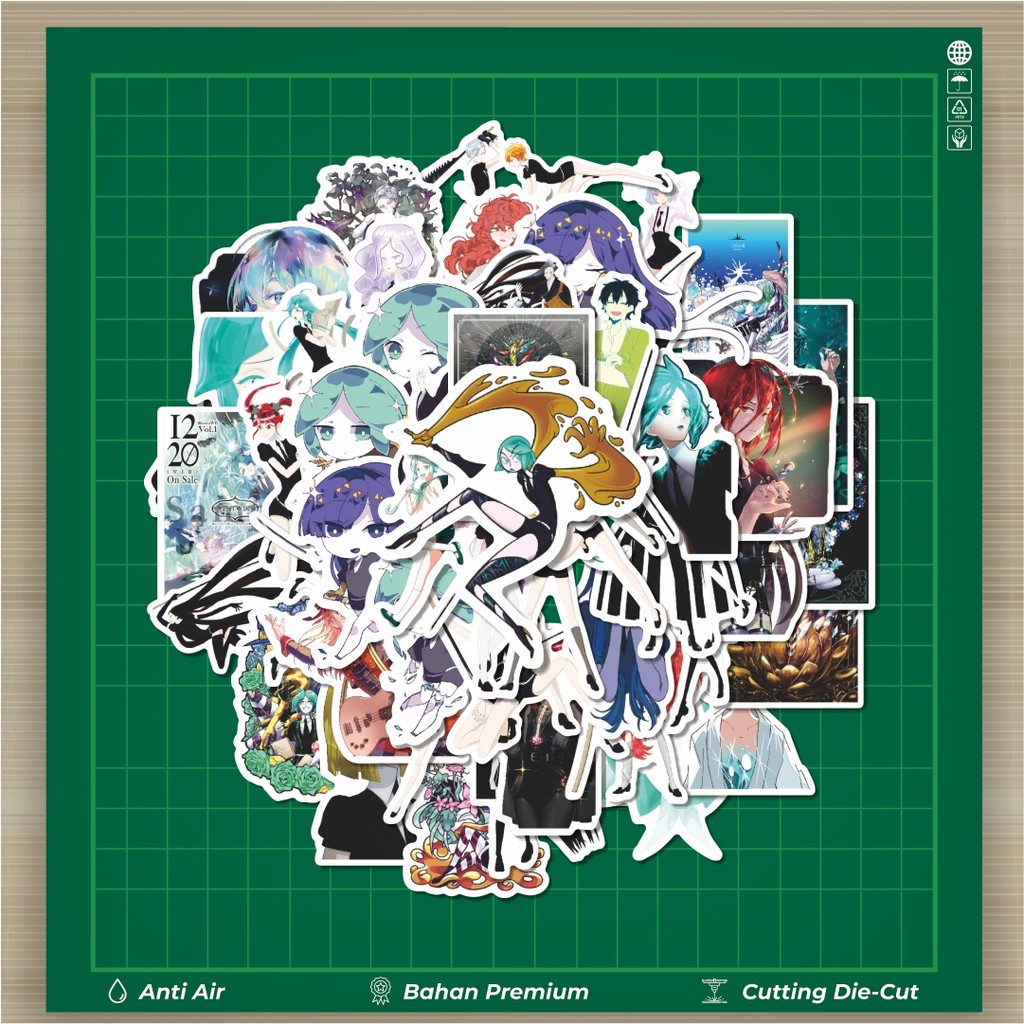 

HOT 50 PCS STIKER Stiker Anime Land Of The Lustrous Char Mix 01 Stiker Fashion Cars Decal Dingin Kartu Album Custom Vinyl Anti Air- Sticker Aesthetic Buku Journal Koper Casing HP Tablet Laptop Helm Motor Botol Minum