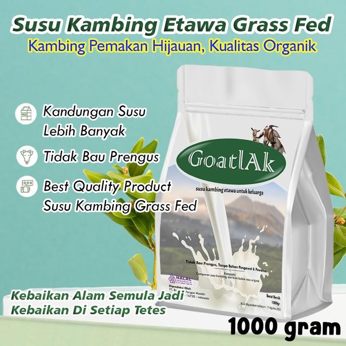 

Promo[Best Seller] Susu Kambing Etawa Bubuk untuk keluarga GoatlAk Original 200gr & 1Kg - 1 Kg