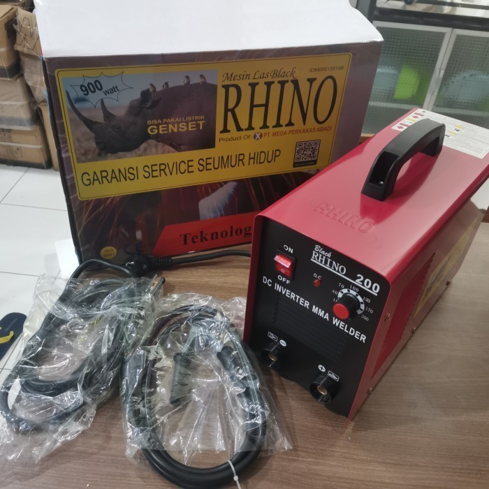 Mesin las 200A RHINO travo las listrik 200 ampere dc inverter mma
