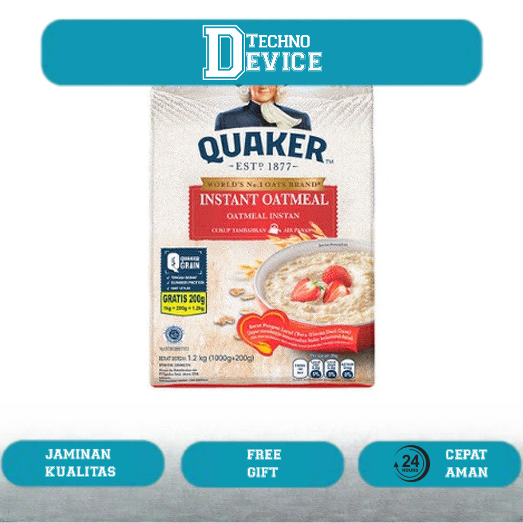 

Quaker Oatmeal Instant 1,2kg Exp Terbaru November 2026 HALAL! PROMO!