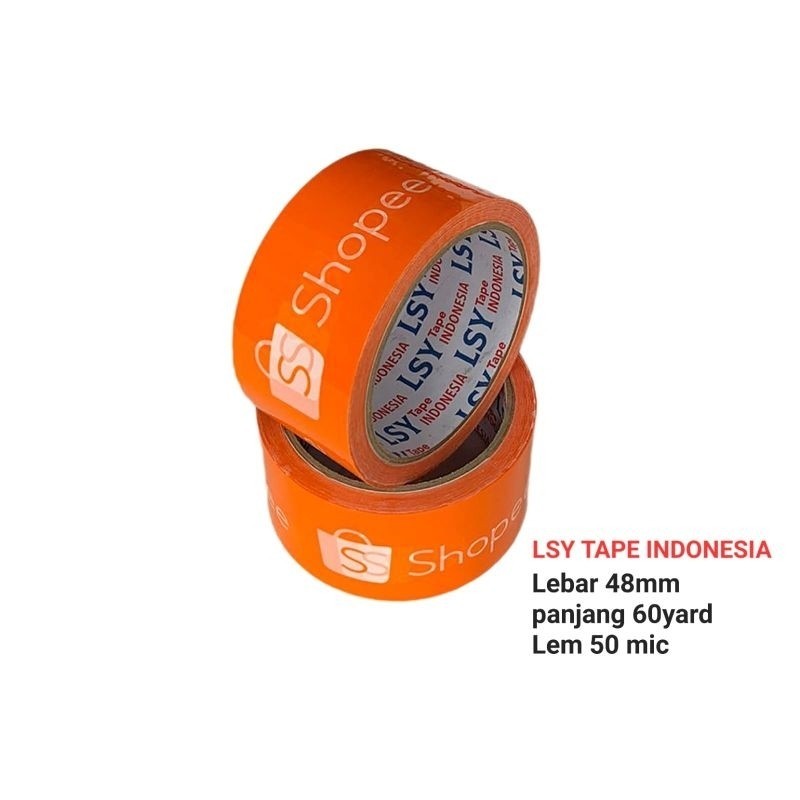 

lakban printing / lakban shopee oren 48mm x 60yard LSY TAPE
