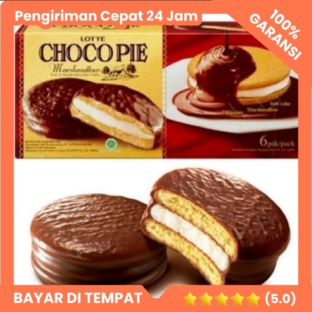 

CHOCO PIE MARSHMALLOW 6Pcs X 28gr - Keik isi marshmallow salut coklat