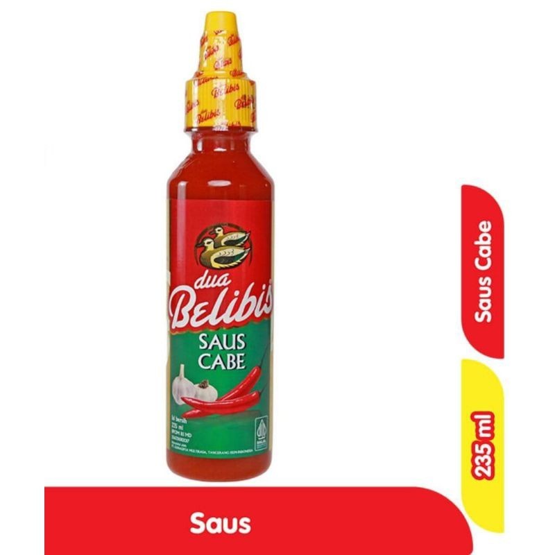 

Belibis saos cabe 235 ml tutup botol anti ribet