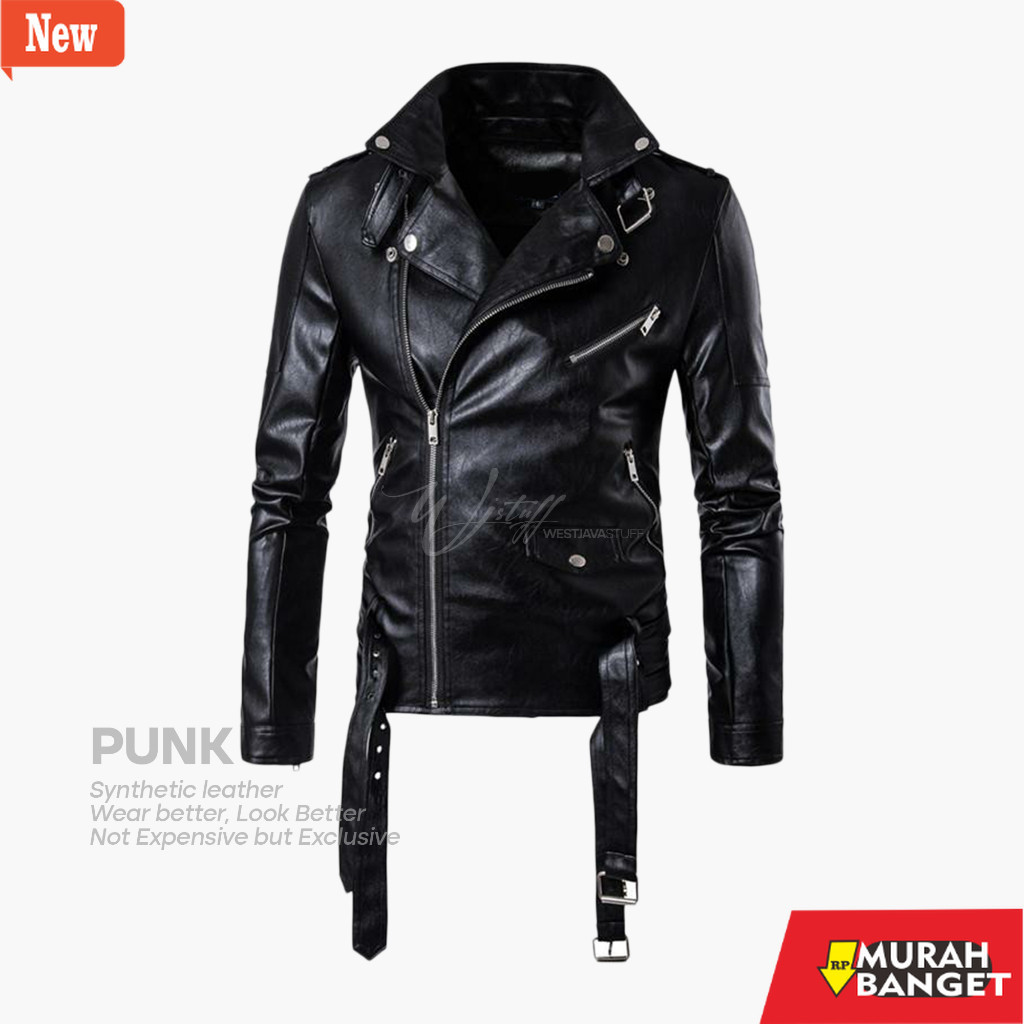 jaket kulit pria garut WJ Stuff - Jaket Kulit Pria Punk