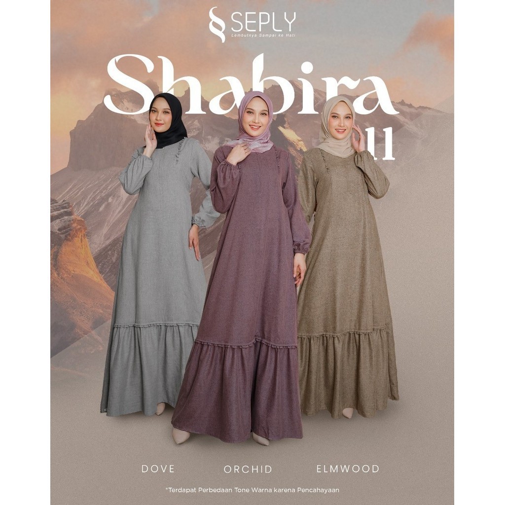 Seply Gamis Dewasa Shabira 11 | Gamis Polos Premium | OOTD Seply | Gamis Daily | Gamis Polos Dewasa 