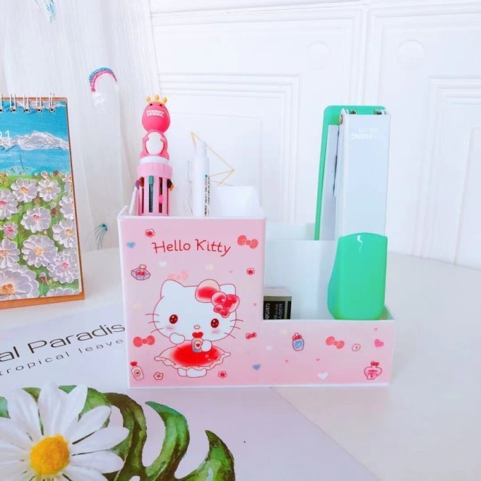 

TERLARIS! Rak Pensil Serbaguna Meja Belajar Anak Rak ATK Tempat Alat Tulis Meja Kantor Karakter Laci Penyimpanan Pensil - PINK KITTY