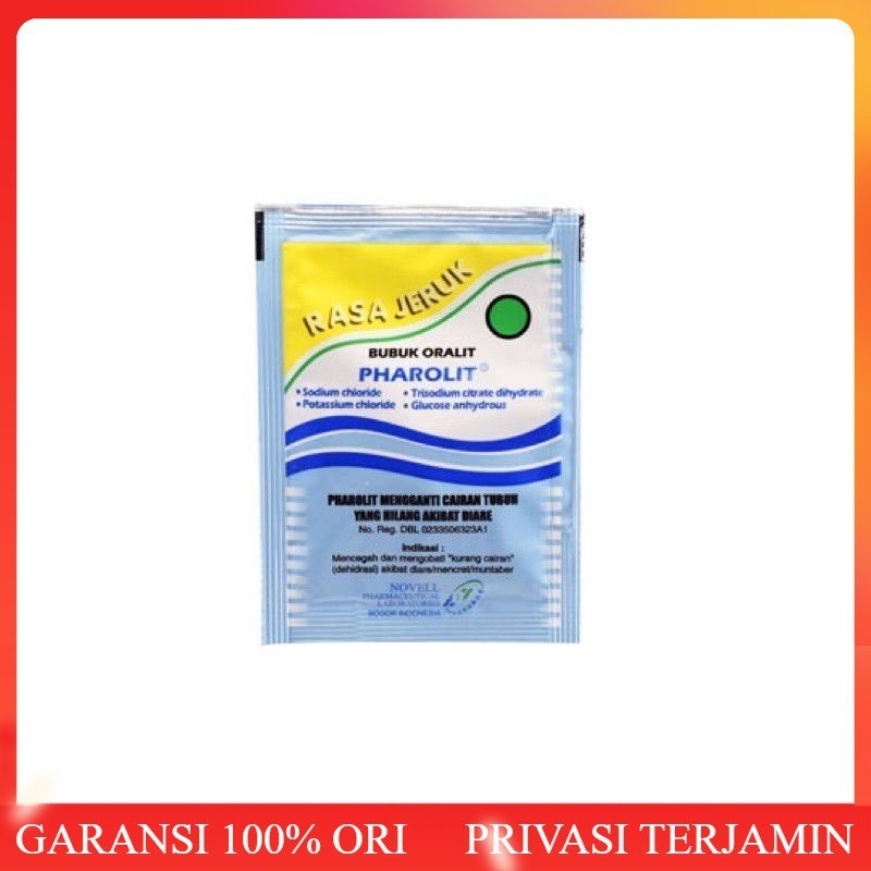 Pharolit rasa jeruk / oralit obat diare