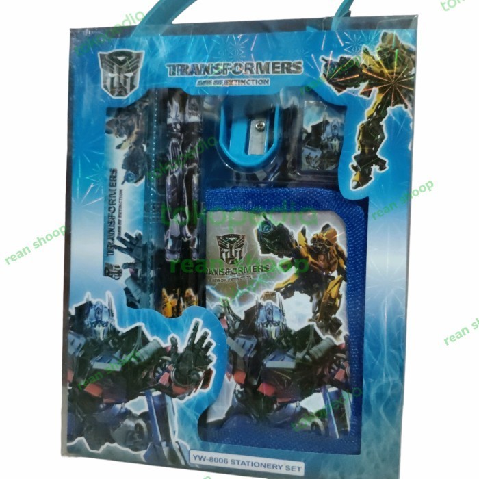 

promo ✨ -study set stationery set alat tulis sekolah karakter transformers