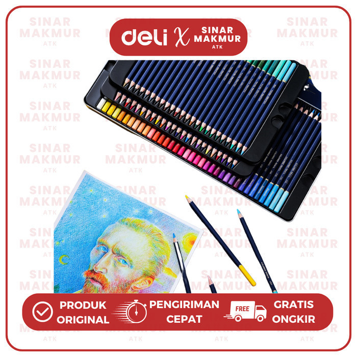 

YUH Color Pencil/Pensil Warna Hybrid 36 Warna Finenolo Deli EC122-36 (Set)