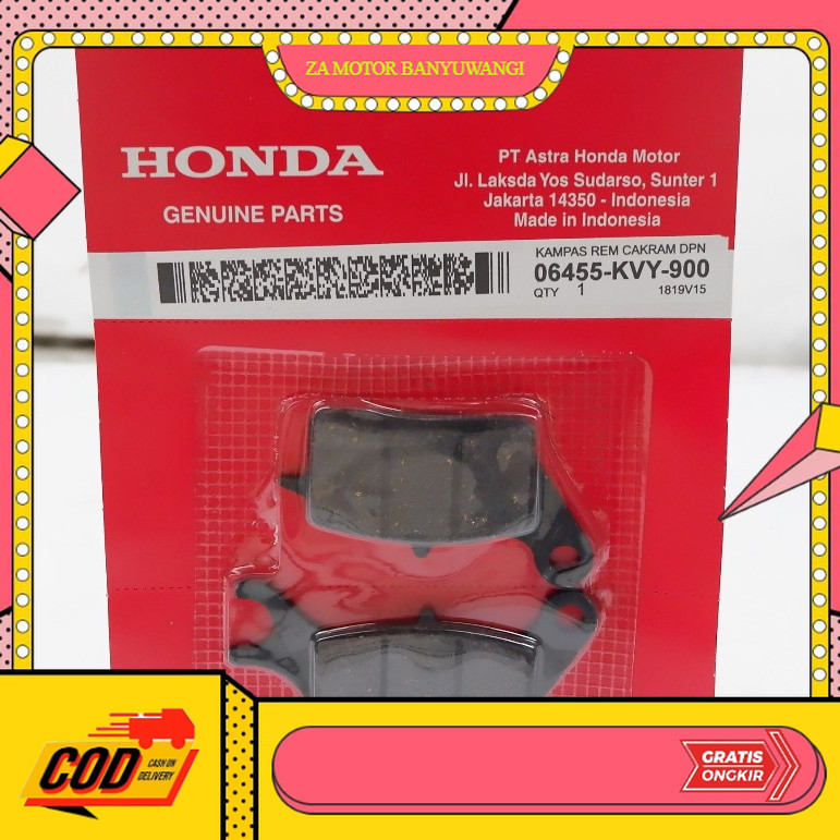 Kampas Rem Depan Beat Karbu Ori & Vario 110 CW / Kampas Rem Cakram Beat Karbu - 06455-KVY-900
