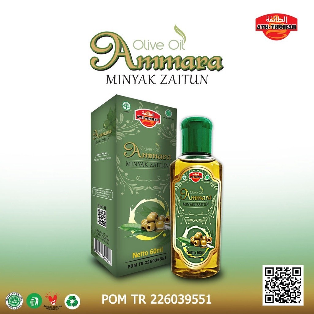 

Minyak Zaitun Ammara Extra Virgin Olive Oil 60 ML Ath-Thoifah